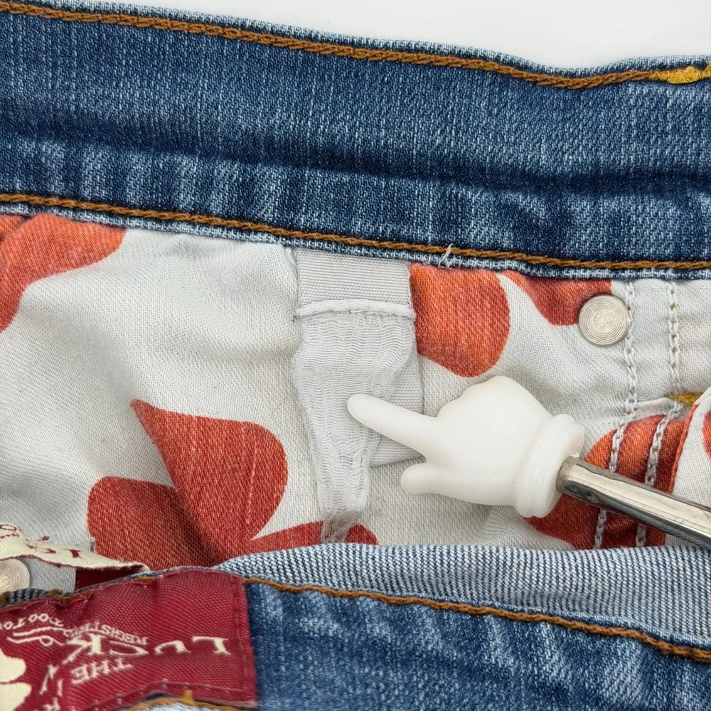 Lucky Brand Sofia Straight Leg Jeans Womens 10/30 Long Blue Medium Wash Mid Rise